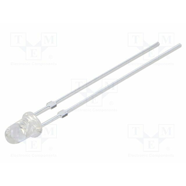 OPTOSUPPLY LED; green; 3mm; 22000÷25000mcd; 30°