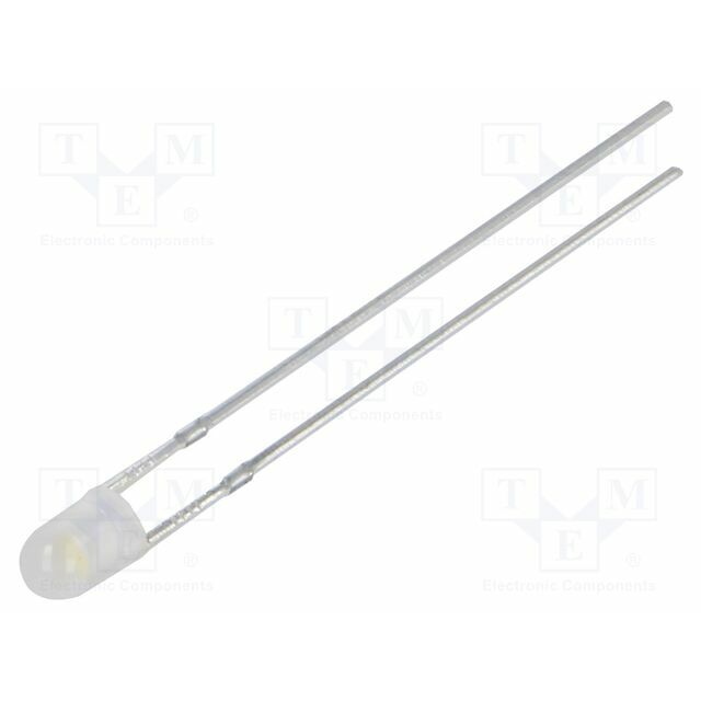 OPTOSUPPLY LED; white warm; 3mm; 750÷1120mcd