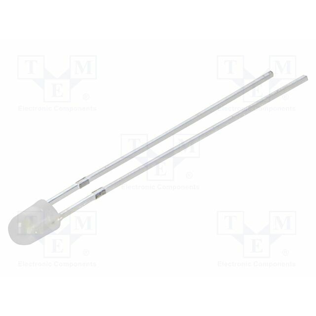 OPTOSUPPLY LED; white; 3mm; 750÷1120mcd; 40°