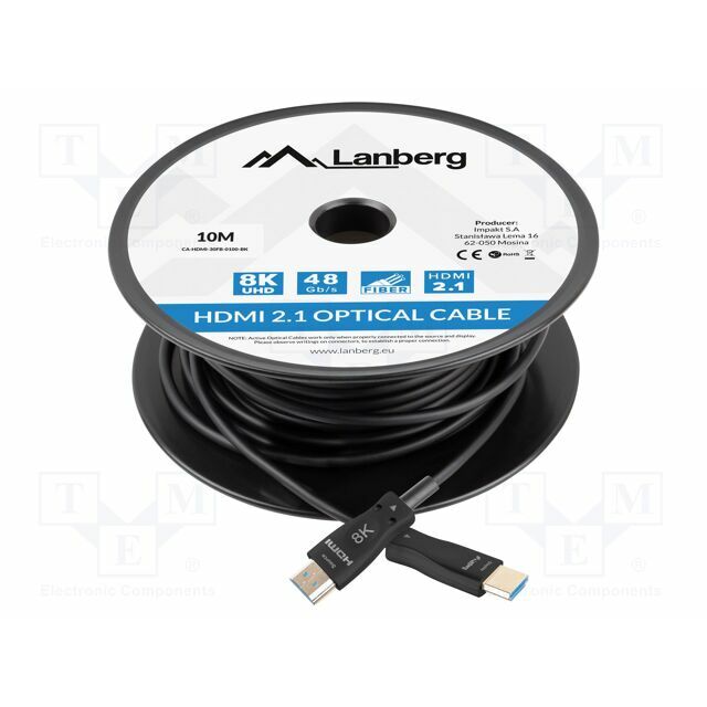LANBERG Cable; HDMI plug,both sides