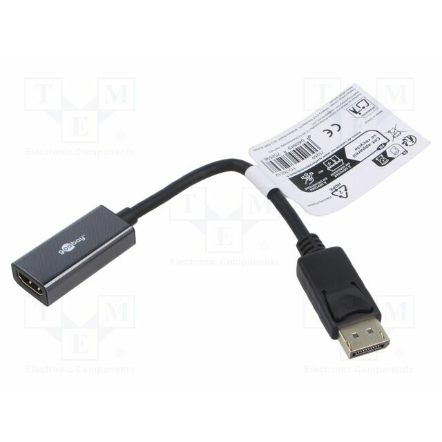 Adapter; DisplayPort plug,HDMI socket; 4K