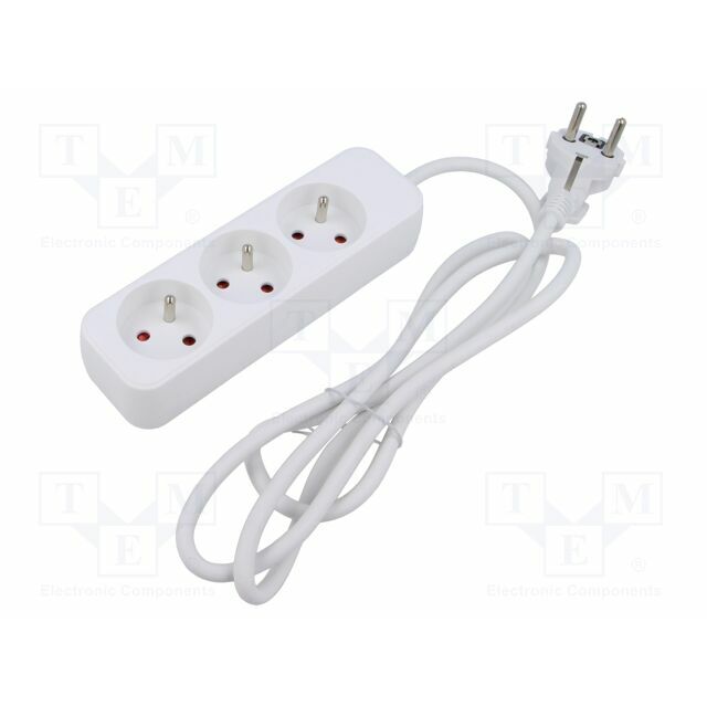 LANBERG Extension lead; H05VV-F; 3G1mm2; 1