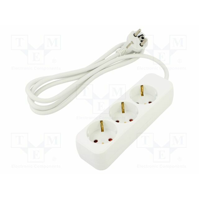 LANBERG Extension lead; H05VV-F; 3G1mm2; 1