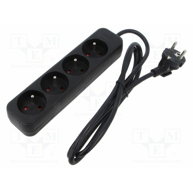 LANBERG Extension lead; H05VV-F; 3G1mm2; 1