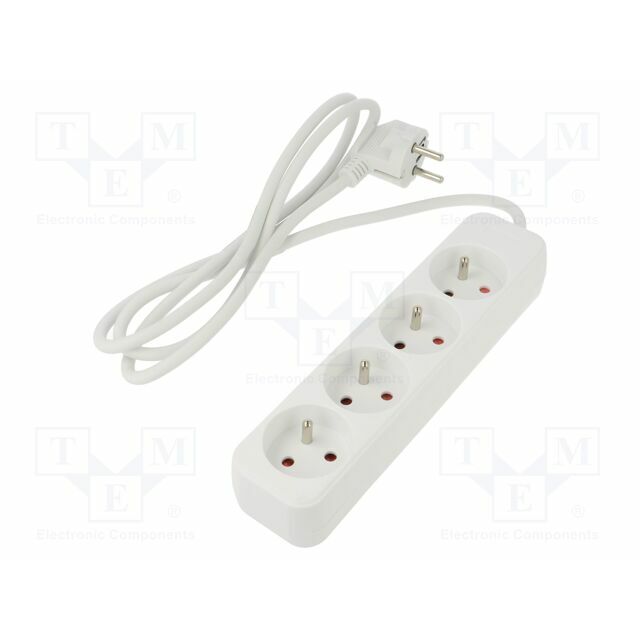 LANBERG Extension lead; H05VV-F; 3G1mm2; 1