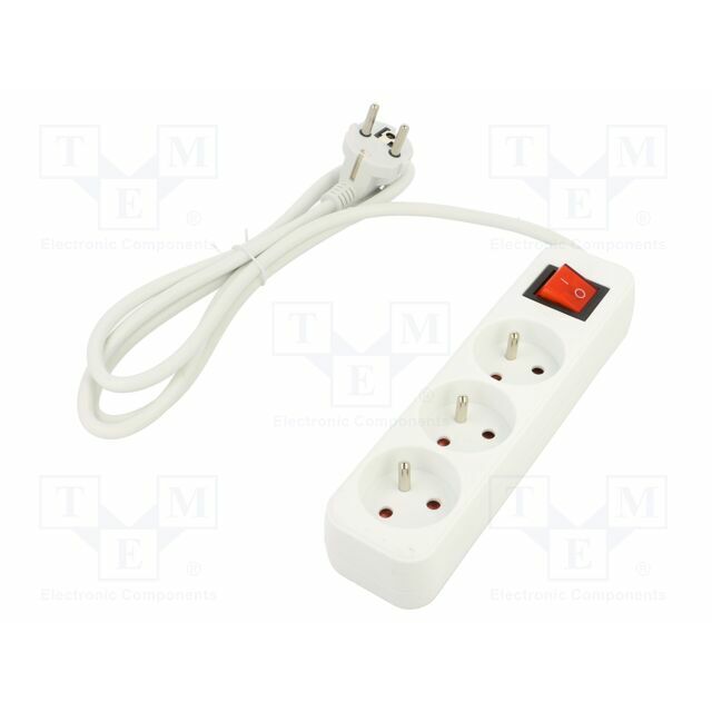 LANBERG Extension lead; H05VV-F; 3G1mm2; 1