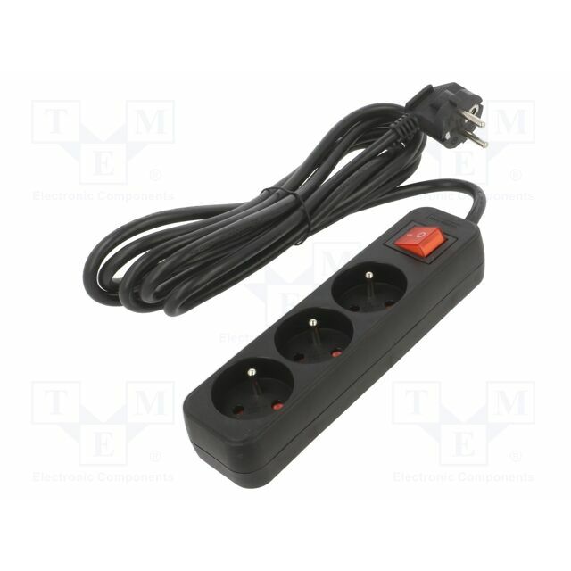 LANBERG Extension lead; H05VV-F; 3G1.5mm2
