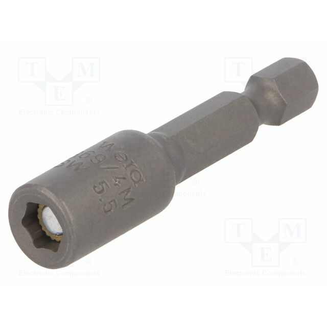 Screwdriver bit; 6-angles socket; 1/4"; HEX