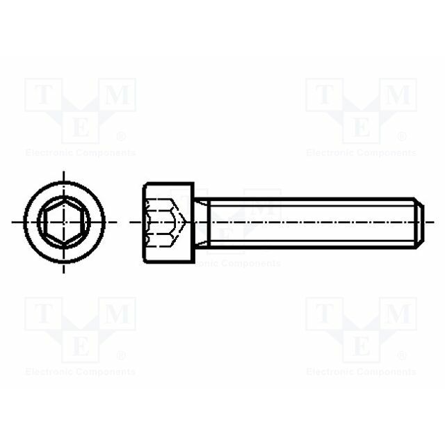 BOSSARD Screw; M5; M5x16; 0.8