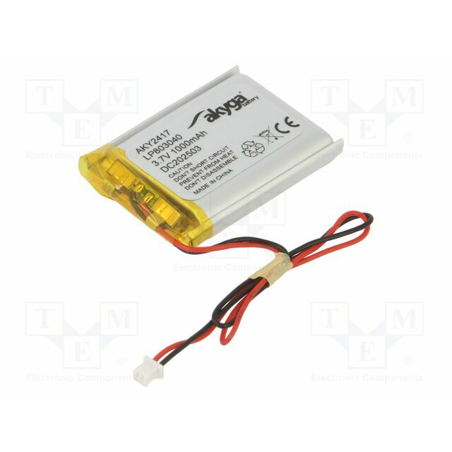 AKYGA BATTERY Re-battery: Li-Po; 1000mAh; 3