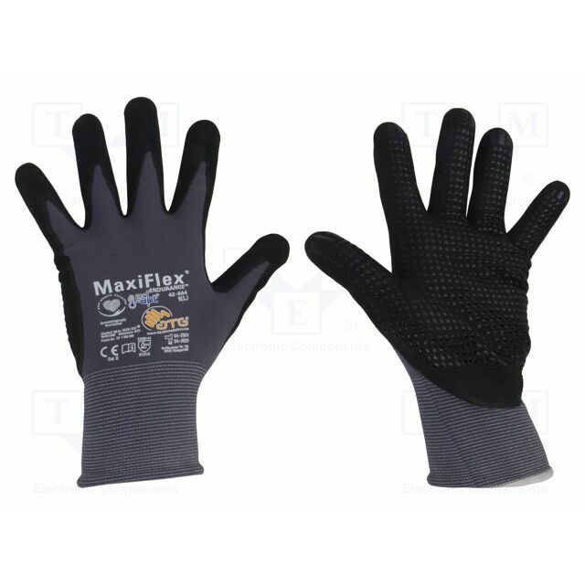 Protective gloves; Size: 9; grey-black; MaxiFlex®