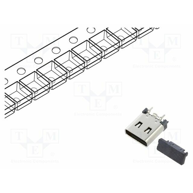 GCT Connector: USB C; socket; SMT