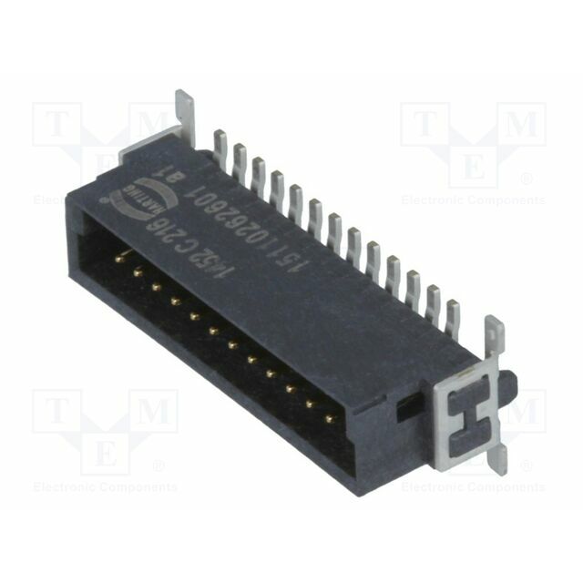 HARTING Connector: PCB-cable/PCB; socket; male; PIN: