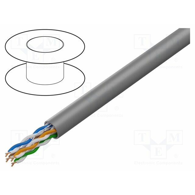 LANBERG Wire; U/UTP; Cat 5e; 4x2x24AWG