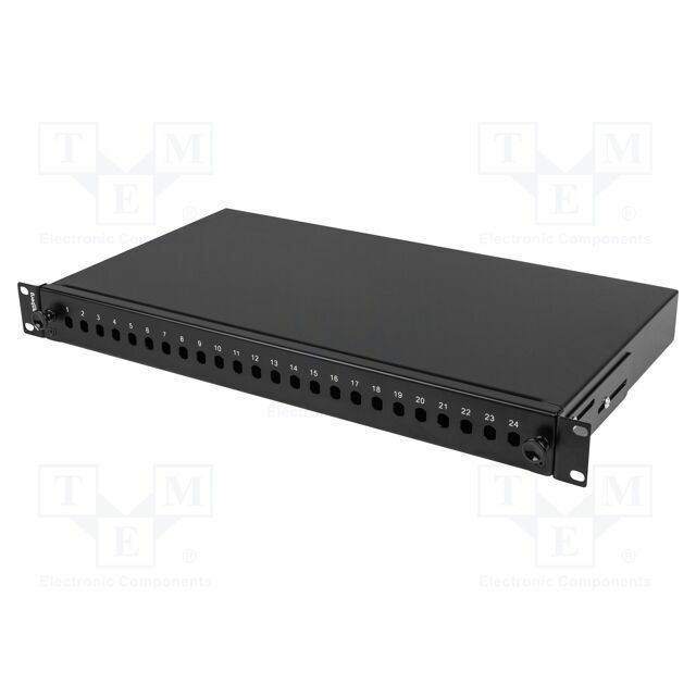 LANBERG Fiber patch panel; RACK; black