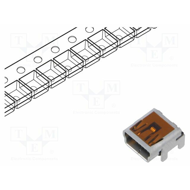MOLEX Connector: USB B mini; socket