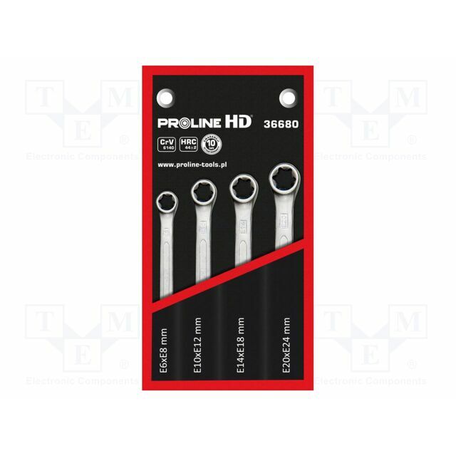 PROLINE Wrench-set; box,Torx®; Chrom-vanadium steel