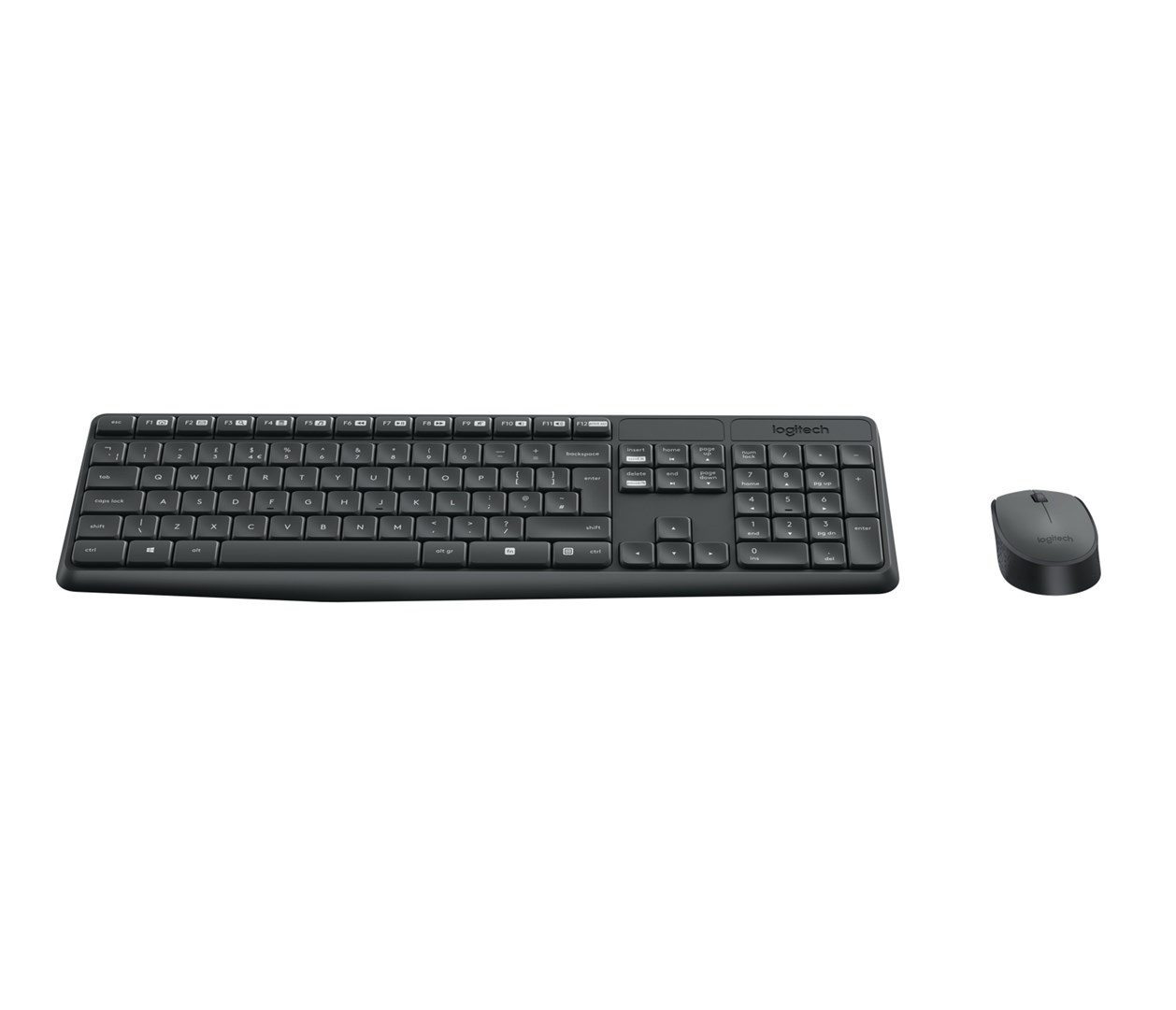 Logitech Keyboard MK235 Wireless KBD+Mouse Grey