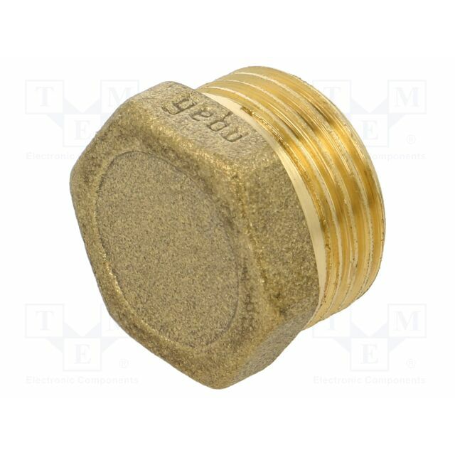 GEBO Splice terminal: plug; hexagonal; brass
