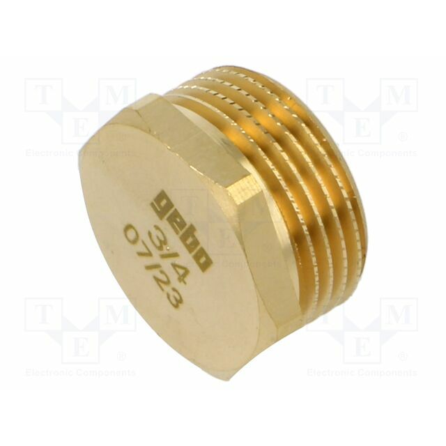 GEBO Splice terminal: plug; hexagonal; brass