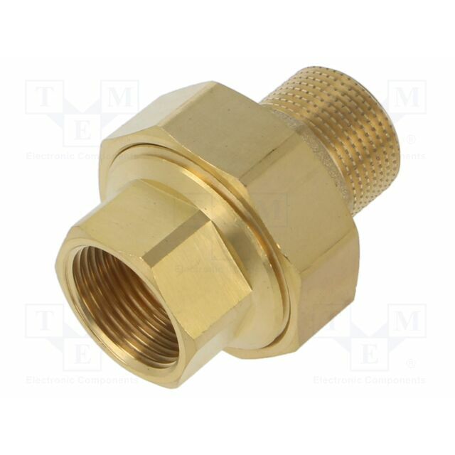GEBO Splice terminal: double connector; brass