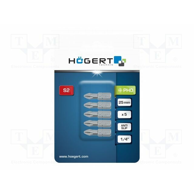 HÖGERT TECHNIK Screwdriver bit; Phillips; PH0
