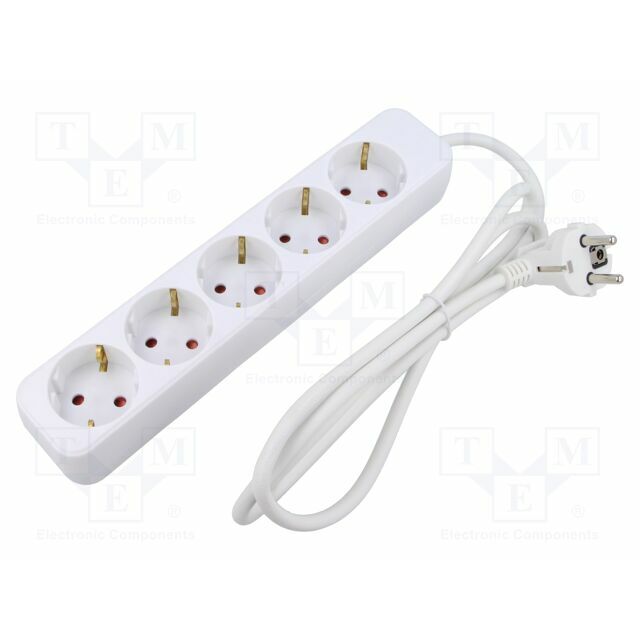 LANBERG Extension lead; H05VV-F; 3G1mm2; 1