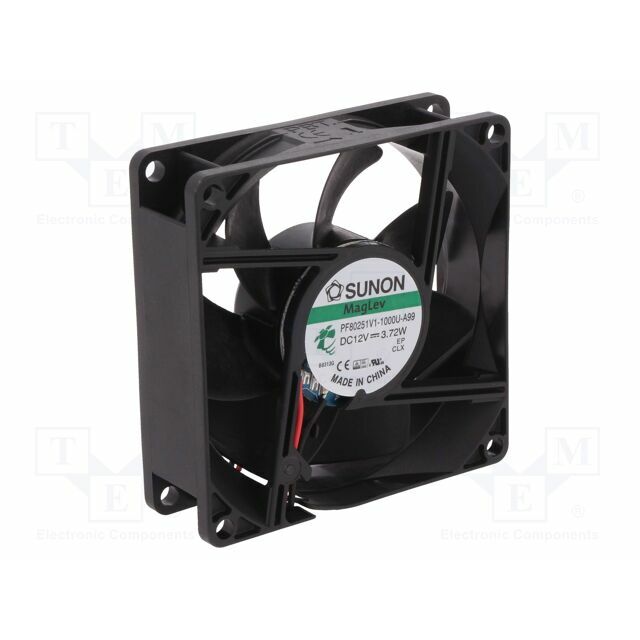 SUNON Fan: DC; 80x80x25mm; axial; 12VDC