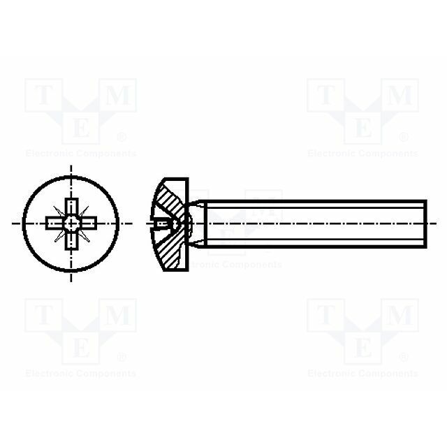 BOSSARD Screw; M5; M5x12; 0.8