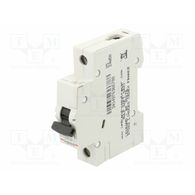 LEGRAND Circuit breaker; 230VAC; Inom: 25A