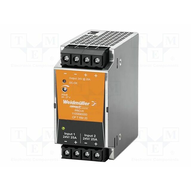 WEIDMÜLLER 600W; 24V; OUT: 1; -25÷70°C