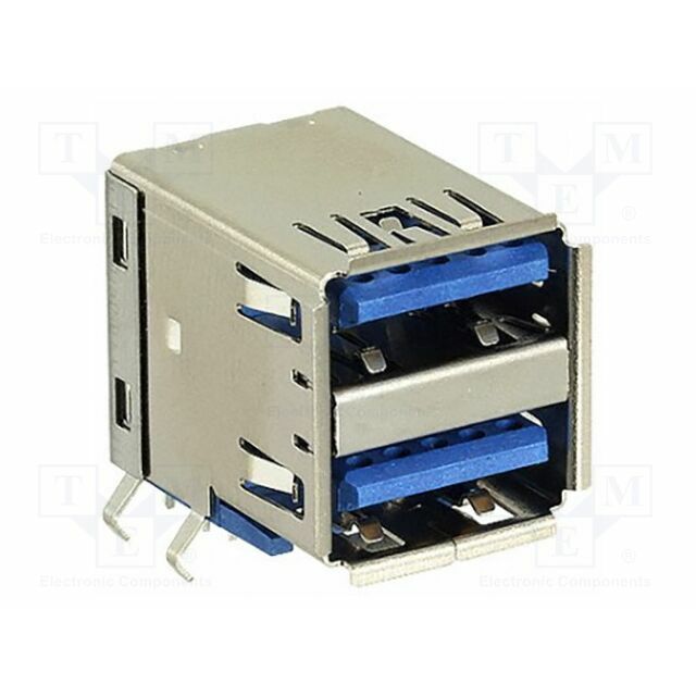 AMPHENOL THT; angled; shielded; USB 3