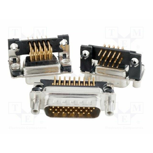 AMPHENOL PIN: 15; socket; angled; soldering