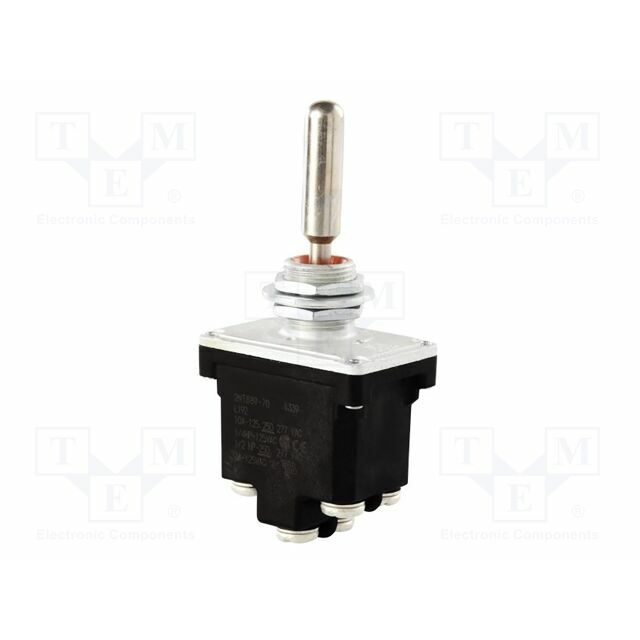 HONEYWELL Switch: toggle; DPDT; (ON)-ON-(ON); Leads: