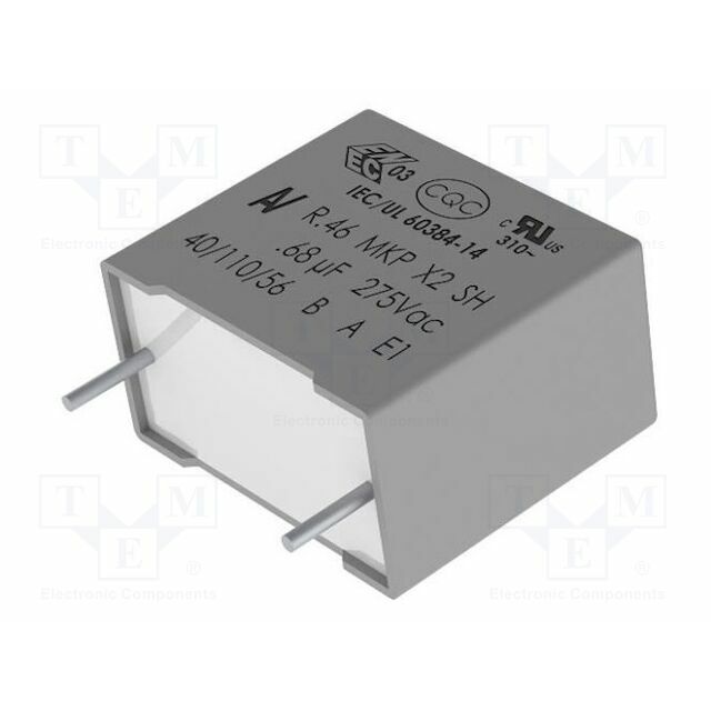 YAGEO Capacitor: polypropylene; X2; 470nF; 18x9x12