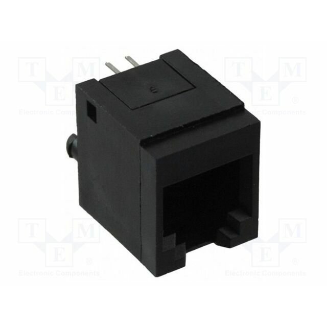 Socket; 65; unshielded; gold-plated; 6p4c; black