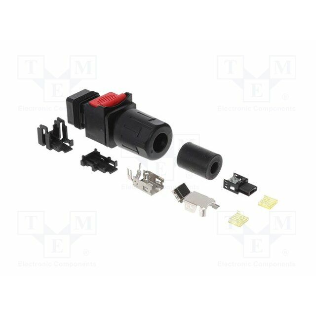 AMPHENOL Plug; PIN: 10; shielded; gold-plated