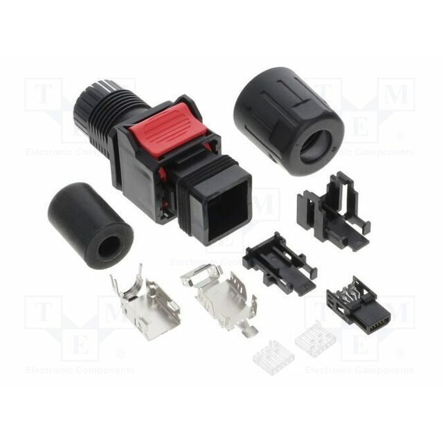 AMPHENOL Plug; PIN: 10; shielded; gold-plated