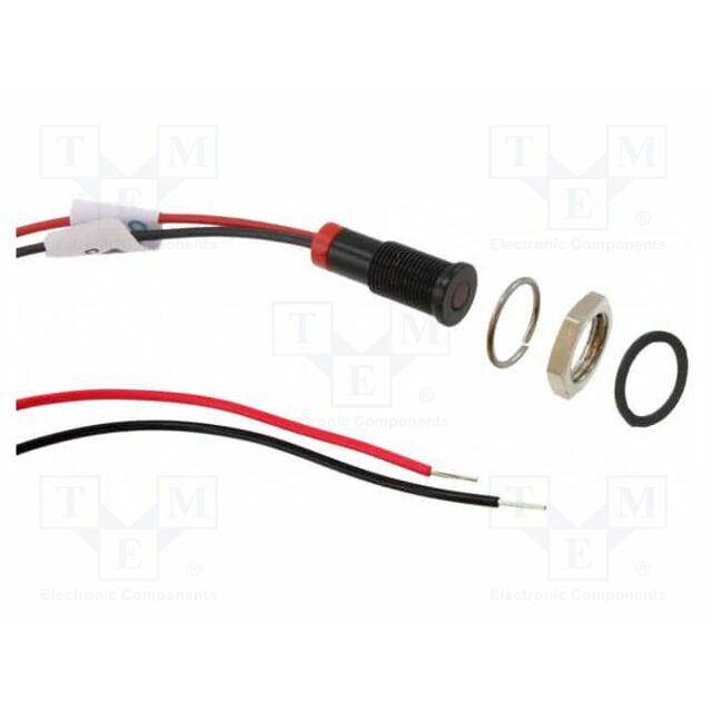 IDEC Indicator: LED; red; IP67; Q6