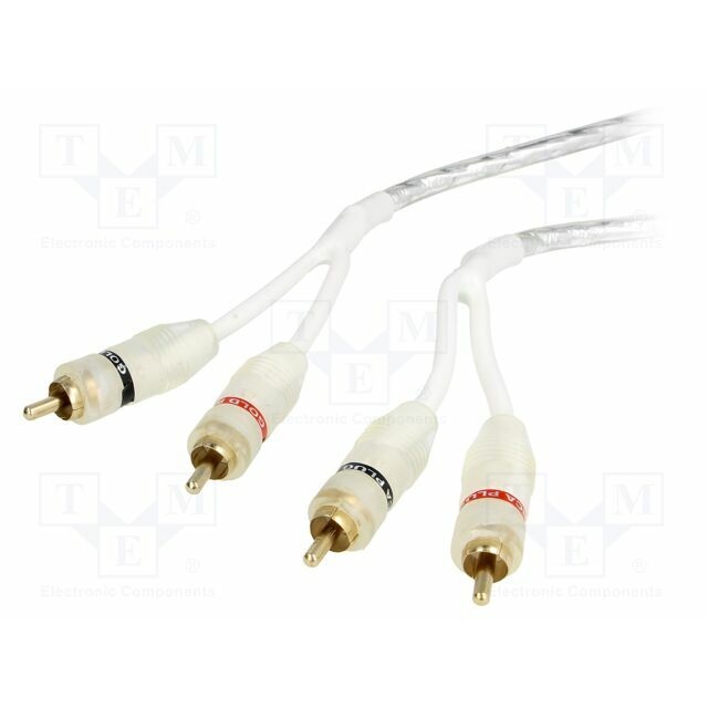 4CARMEDIA Cable; RCA plug x2,both