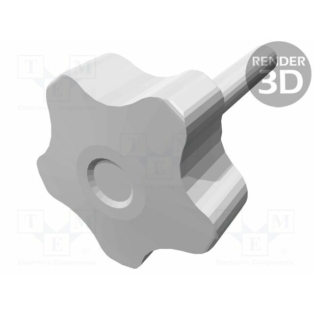 ELESA+GANTER Knob; Ø: 40mm; Ext.thread:
