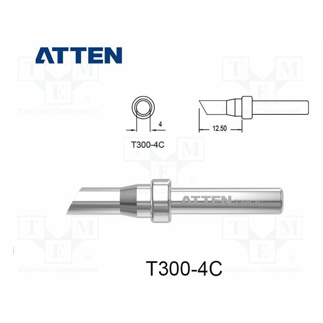 ATTEN Tip; hoof; 4mm; for soldering