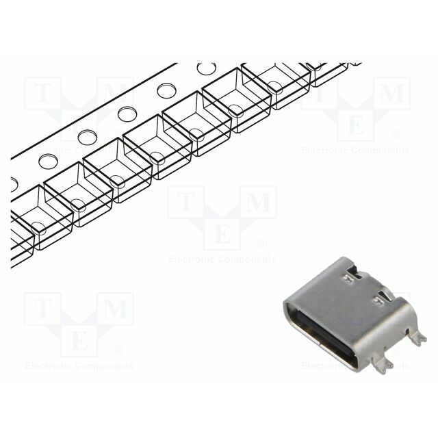 GCT Connector: USB C; socket; SMT