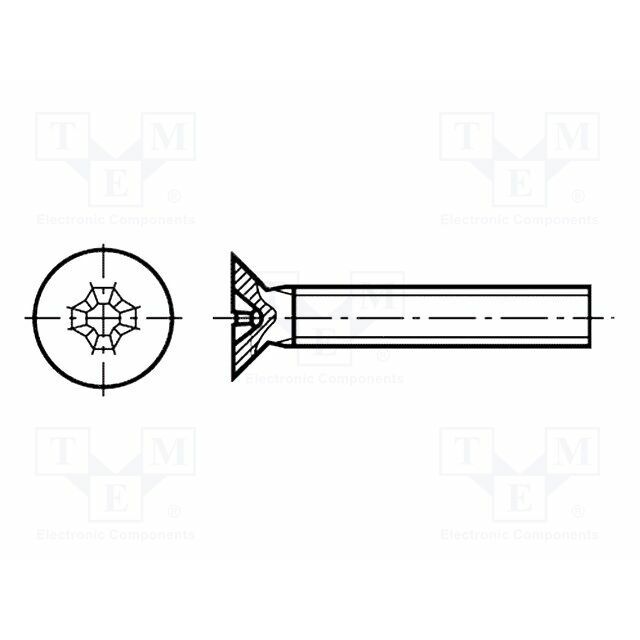 KRAFTBERG Screw; M2; M2x14; 0.4