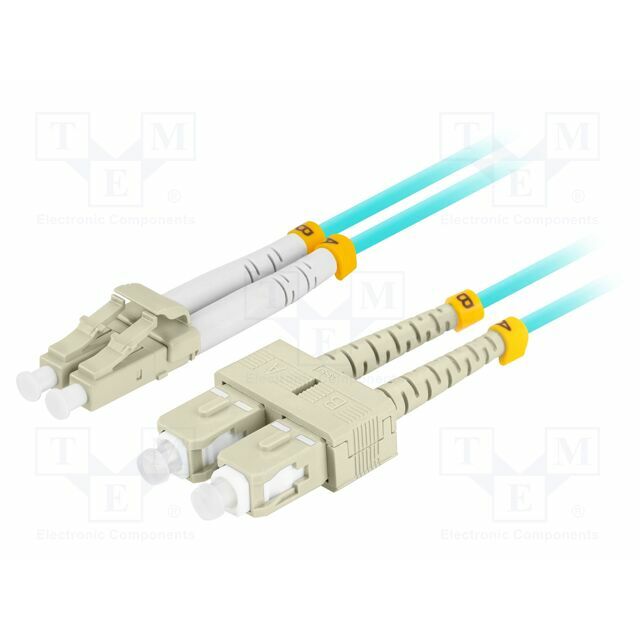 LANBERG Fiber patch cord; OM3; LC/UPC
