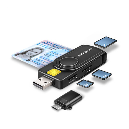 AXAGON CRE-SMP2A USB Smart Card &
