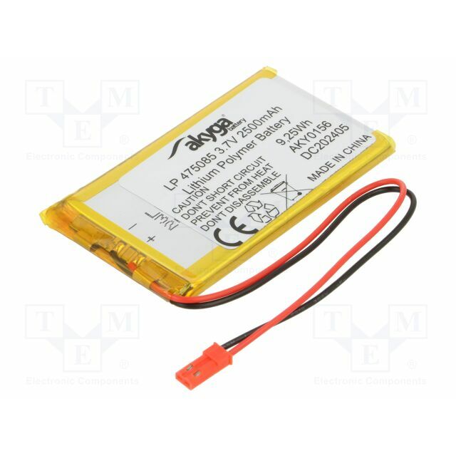 AKYGA BATTERY Re-battery: Li-Po; 2500mAh; 3