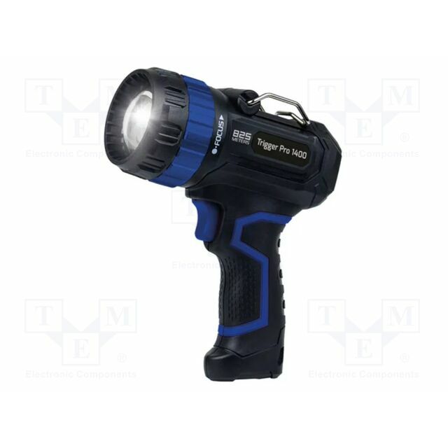NightSearcher Lamp: working; IPX3; 1400lm; 10h