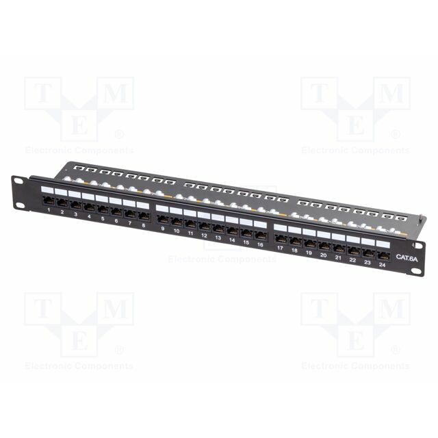 LOGILINK Patch panel; RJ45; black |