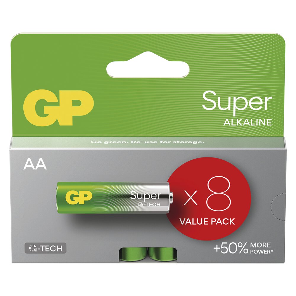 LR6 8BL GP Super Alkaline (G-TECH)